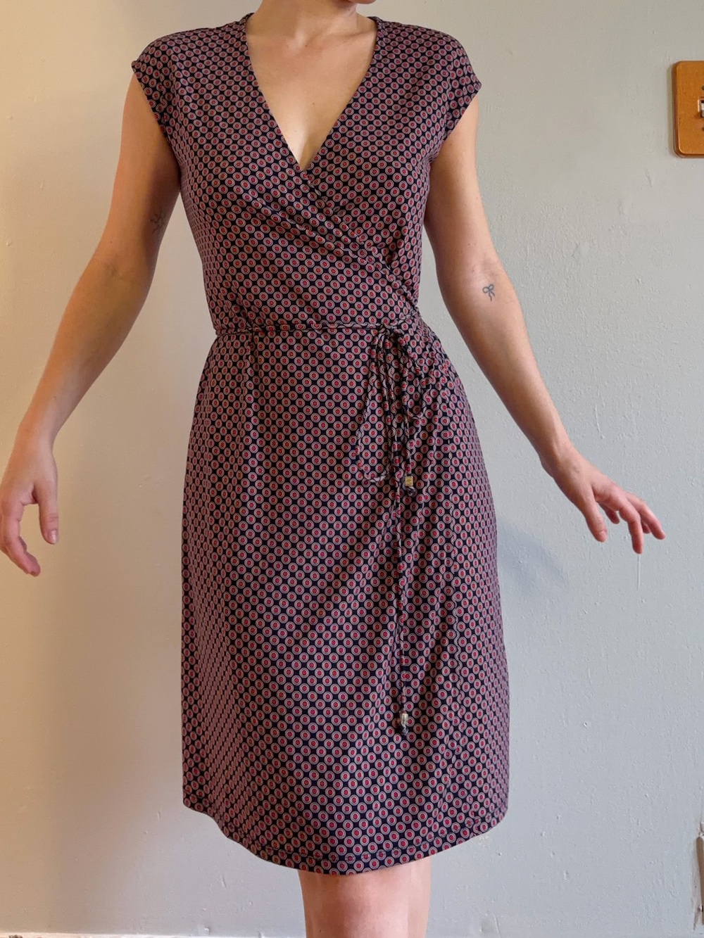 Michael Kors Geometric Wrap Dress